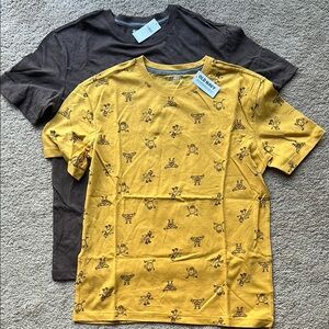 NWT Old Navy Kids Yellow and Brown Graphic T-Shirts